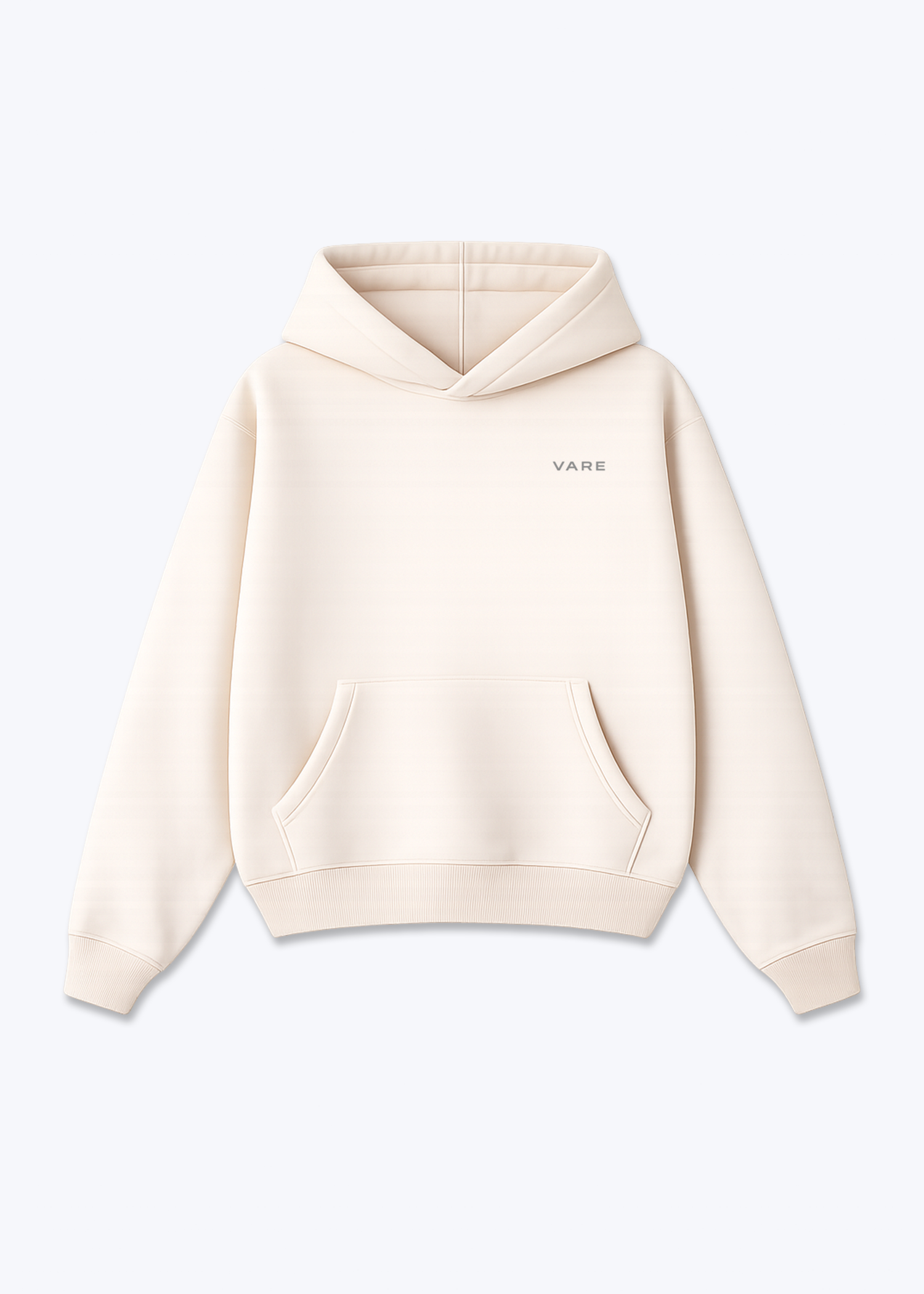 Oversized Hoodie - Beige Front (Designed)