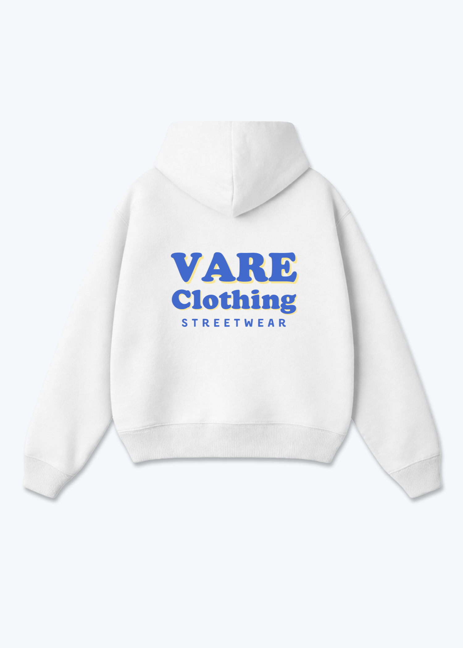 VARE Oversized Hoodie V2 - Signature Backprint - White Back (Designed)