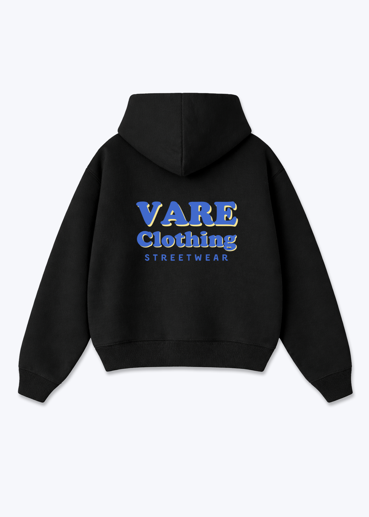 VARE Oversized Hoodie V2 - Signature Backprint - Black Back (Designed)