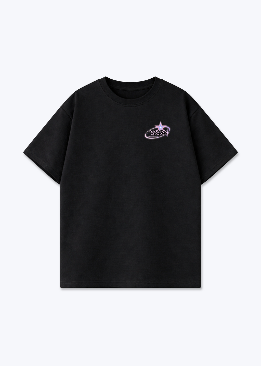 Oversized Shirt - Black Front (Designed)
