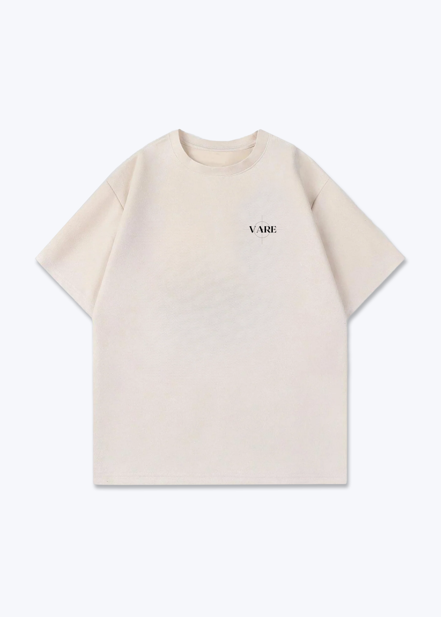 VARE Oversized Shirt - Signature backprint - Beige Front (Designed)
