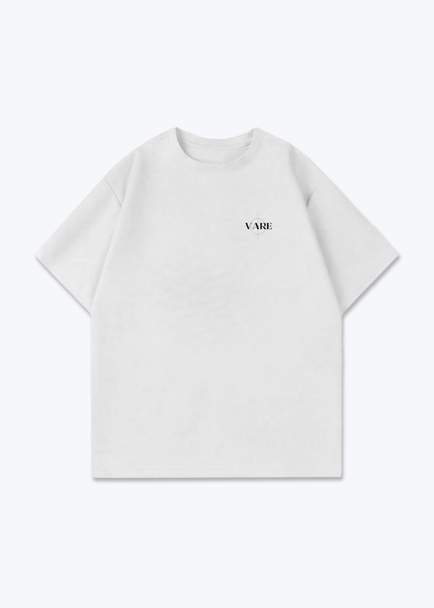 VARE Oversized Shirt - Signature backprint - White Front (Designed)