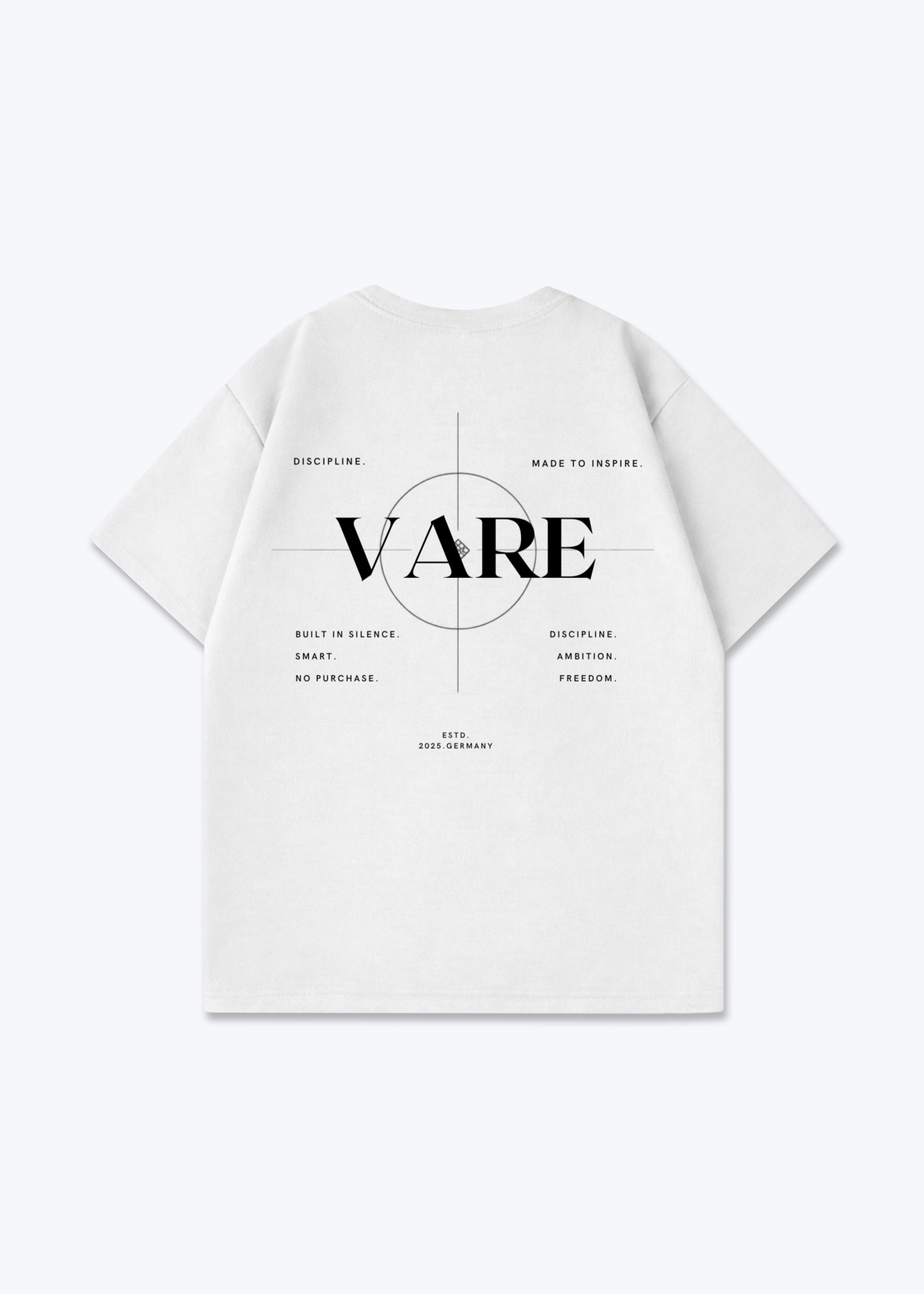 VARE Oversized Shirt - Signature backprint - White Back (Designed)