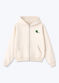 VARE The Quest Zip Hoodie - Signature Backprint - Beige Front (Designed)