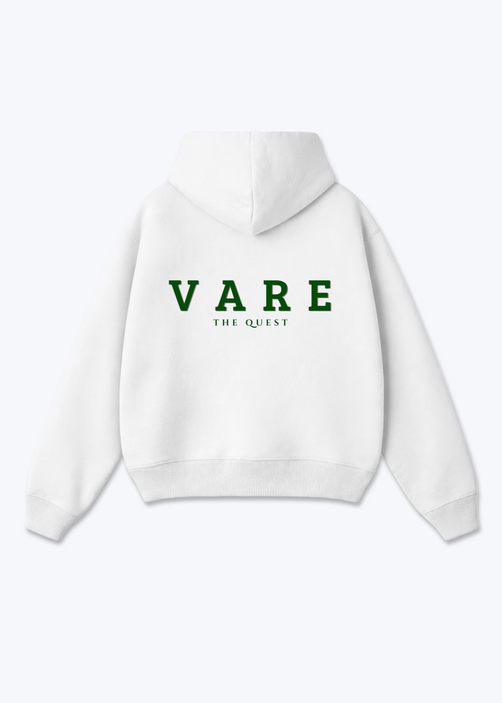 VARE The Quest Zip Hoodie - Signature Backprint - White Back (Designed)