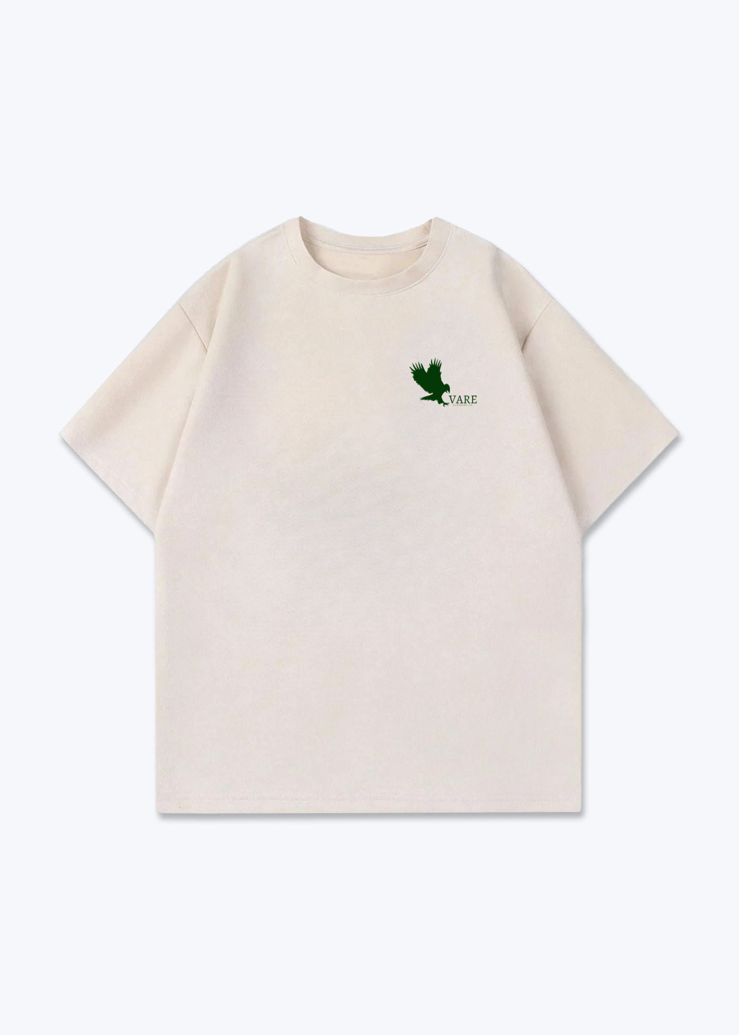 VARE Quest Graphic Tee - Beige Front (Designed)