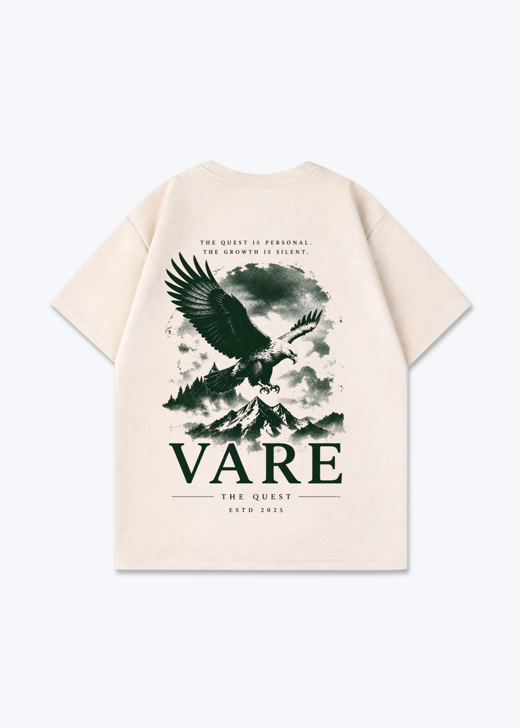 VARE Quest Graphic Tee - Beige Back (Designed)