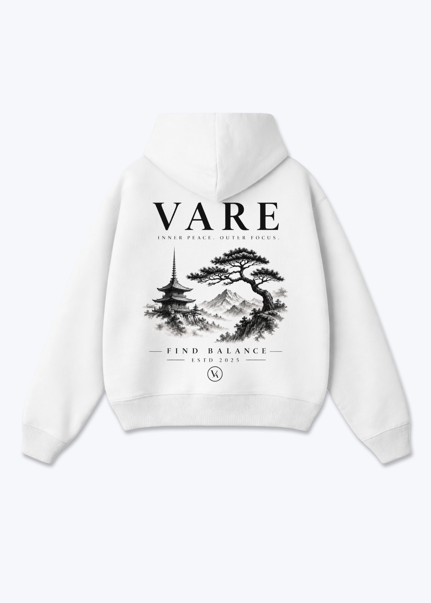 VARE Balance Graphic Hoodie  - White Back (Designed)