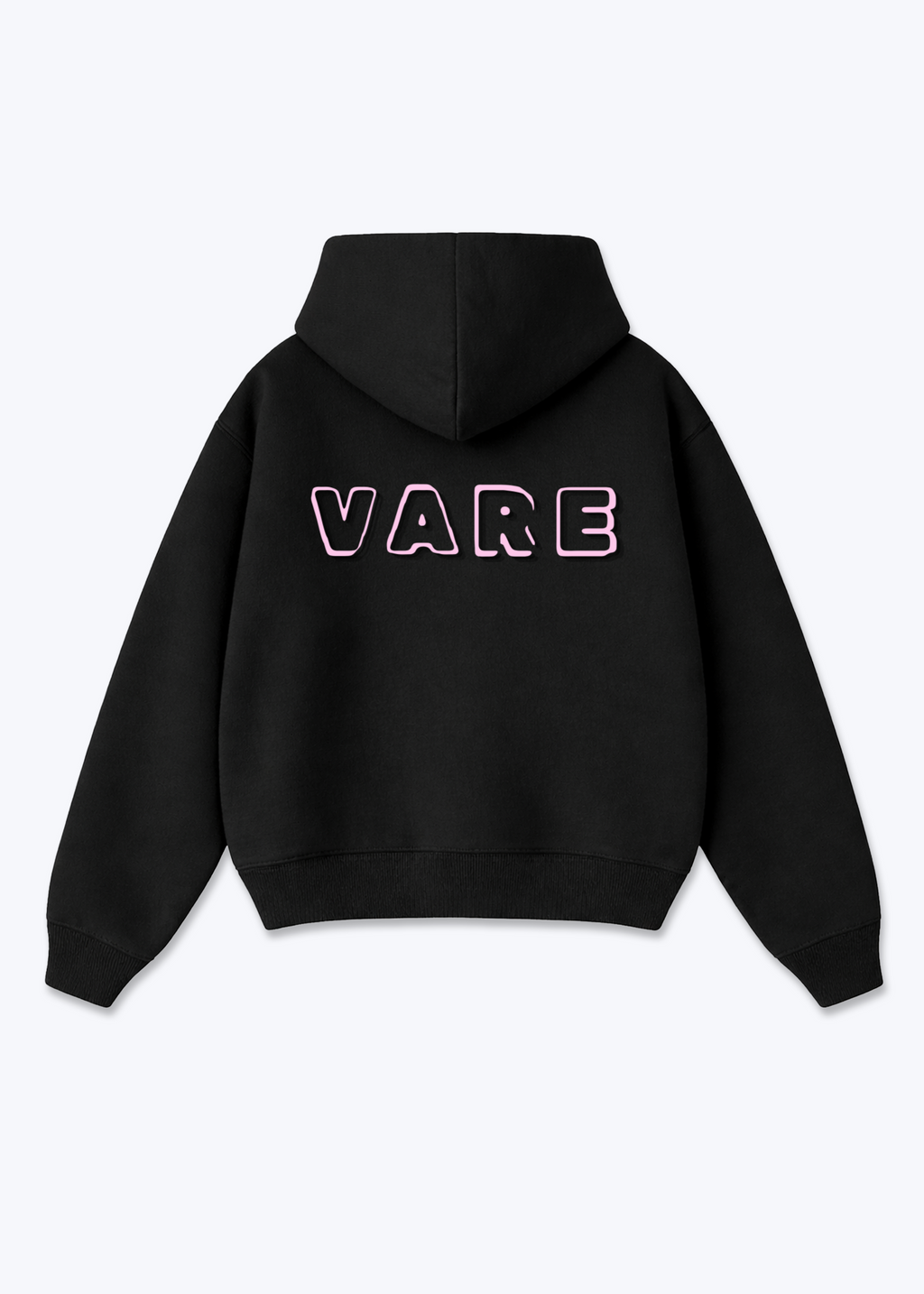 VARE Zip Hoodie v2  - Black Back (Designed)