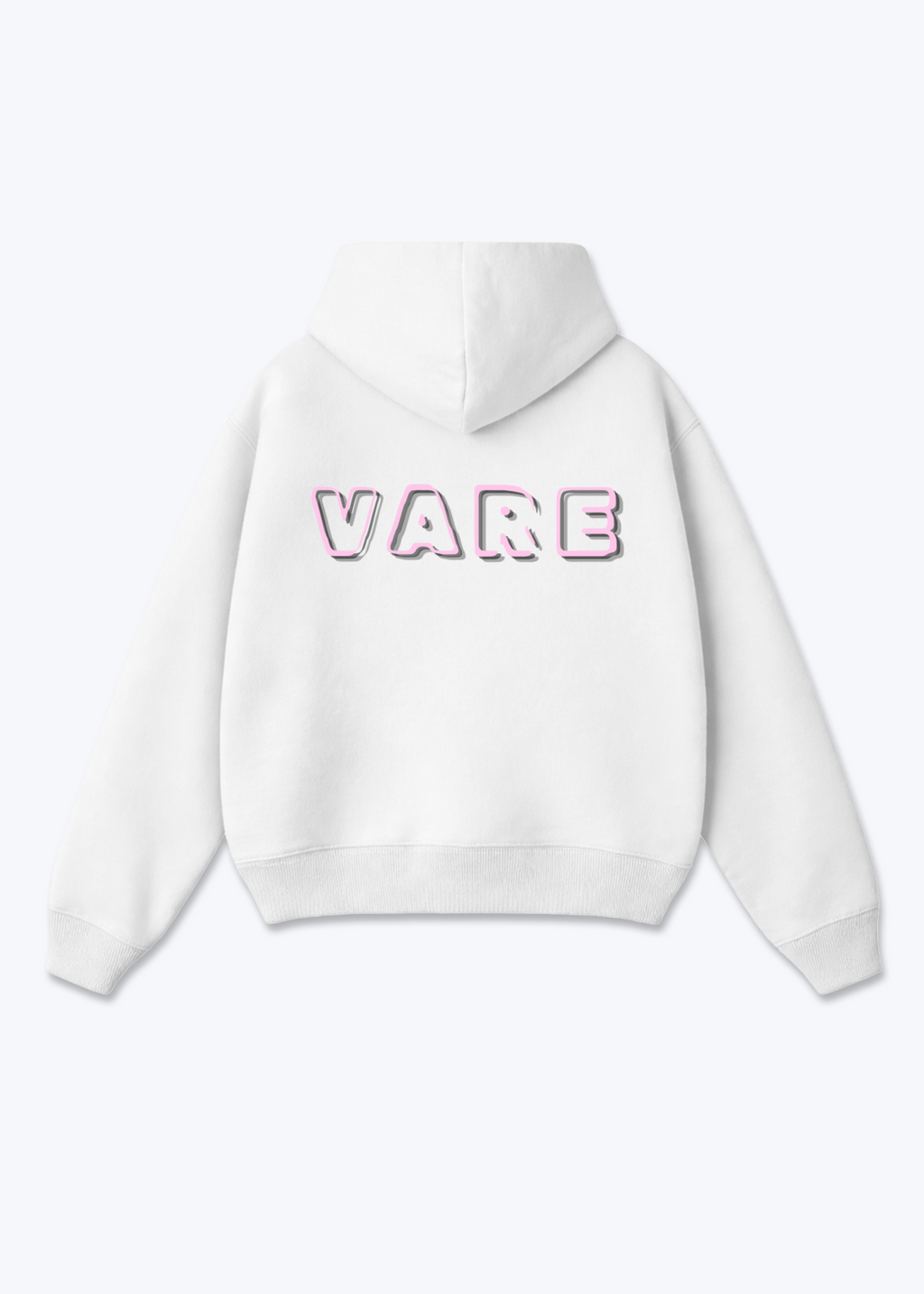 VARE Zip Hoodie v2  - White Back (Designed)