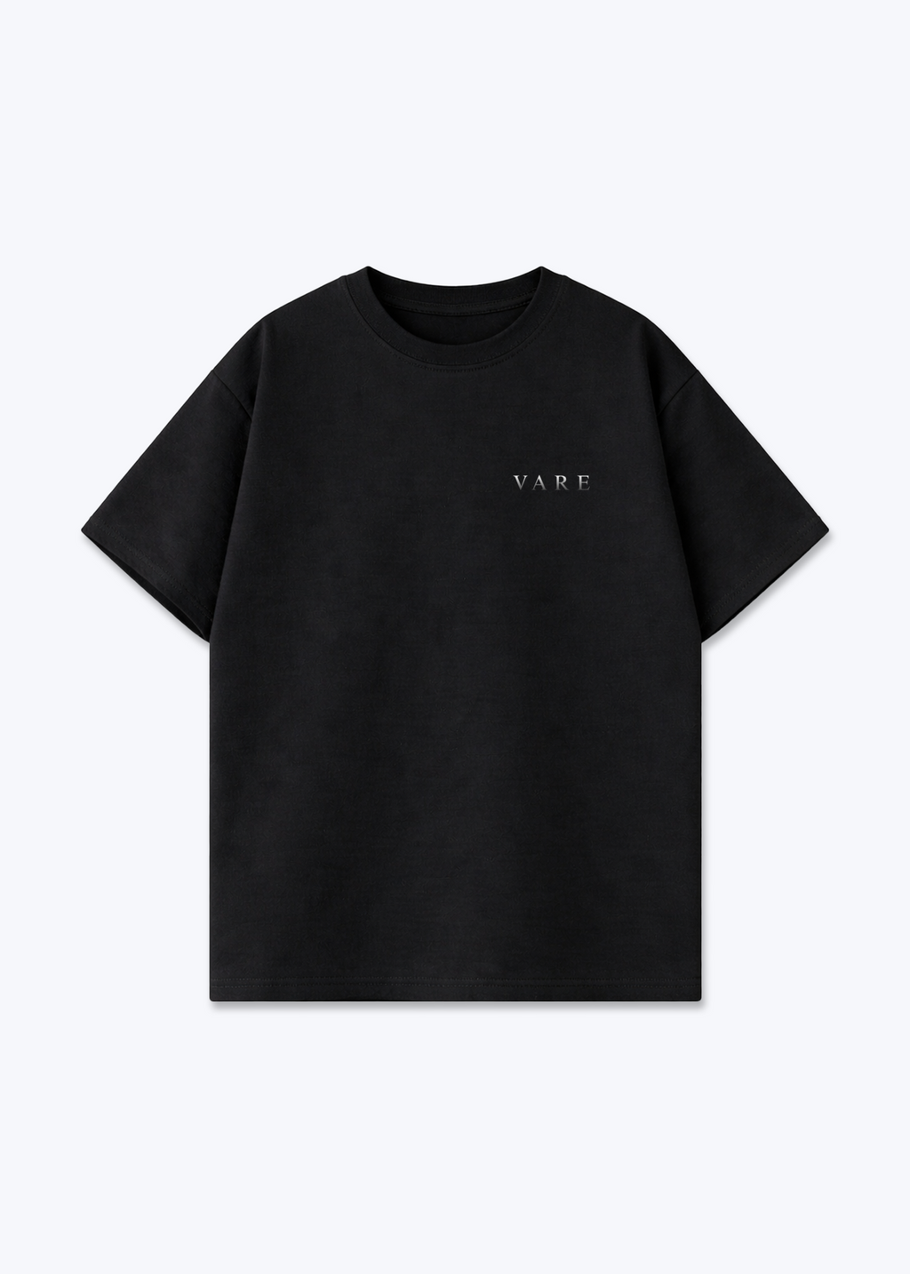 VARE Clean Graphic tee - Signature Backprint - Black Front (Designed)