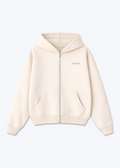 VARE Clean Graphic Zip Hoodie - Beige Front (Designed)