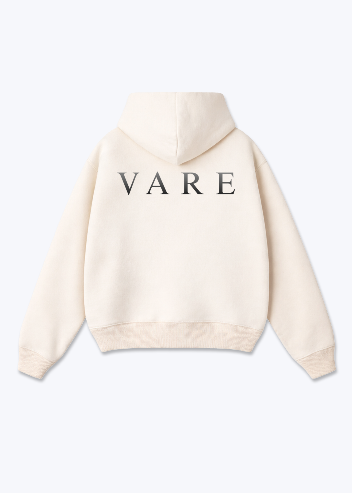 VARE Clean Graphic Zip Hoodie - Beige Back (Designed)