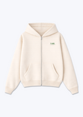 VARE Quest Graphic Zip Hoodie - Beige Front (Designed)