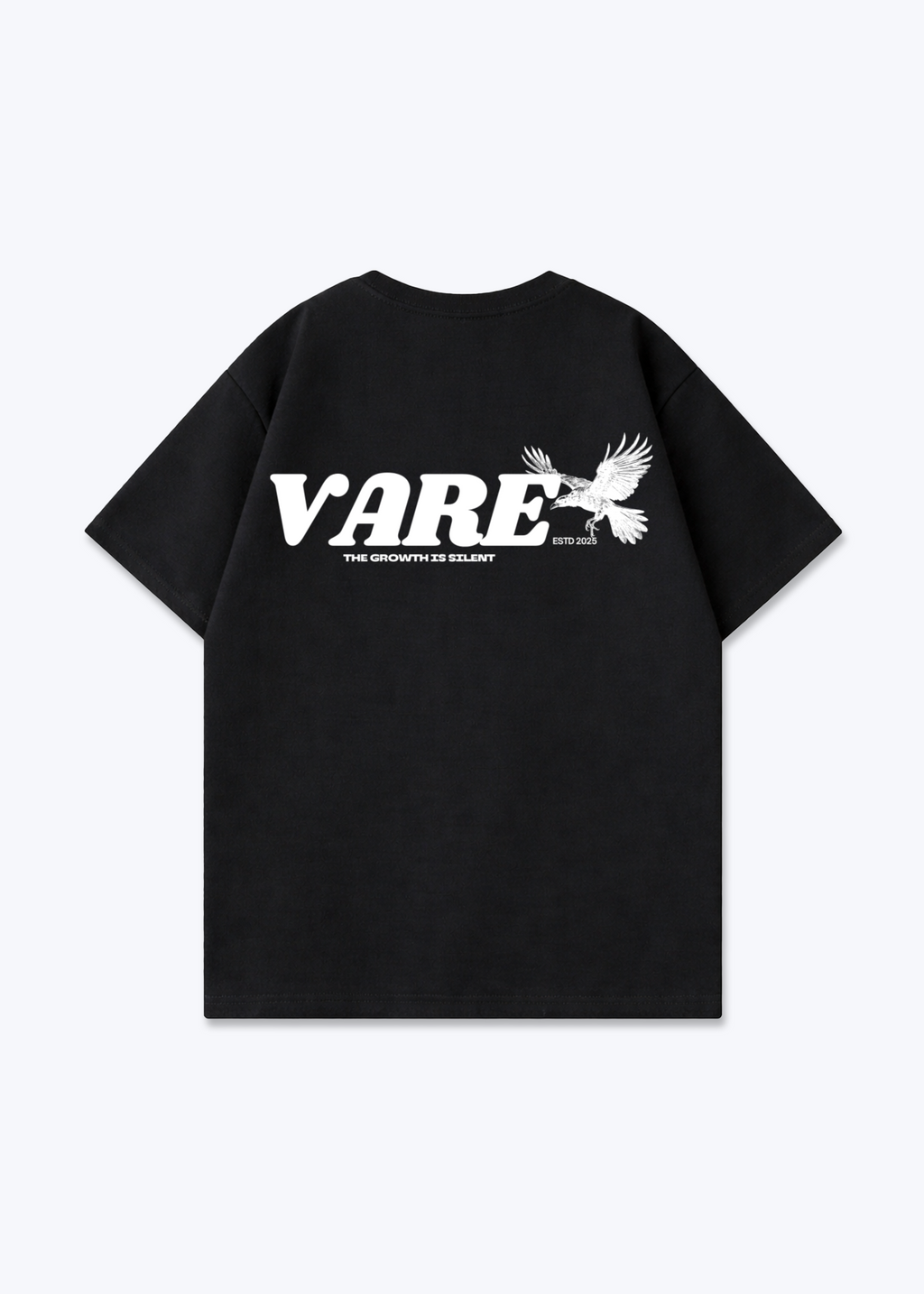 VARE GROTH IS SILENT tee - Black Back (Designed)